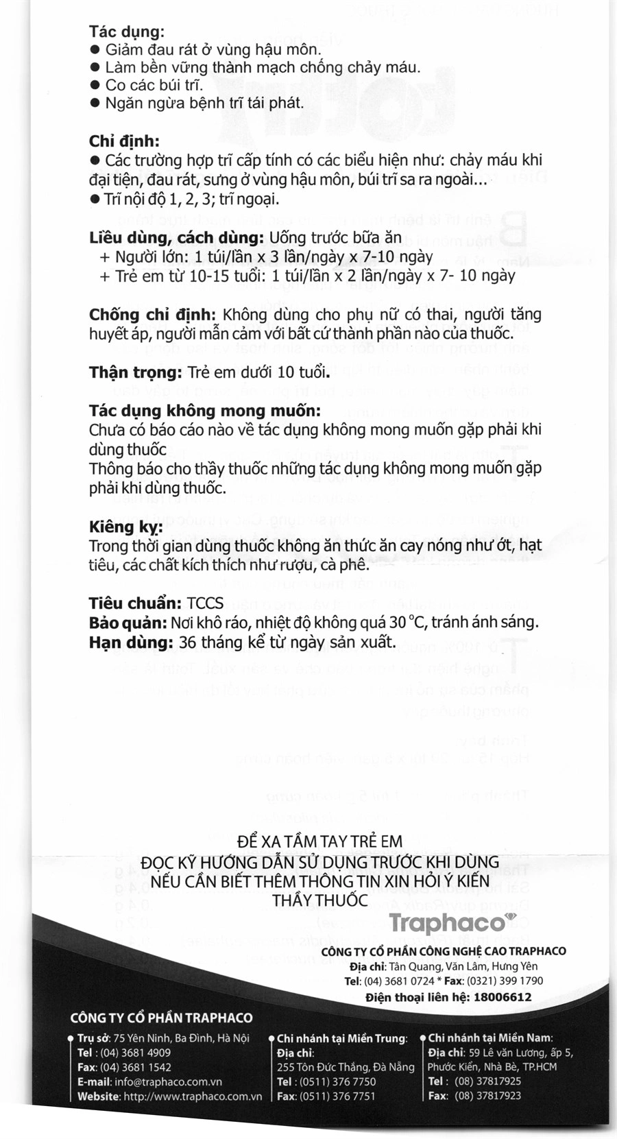 Viên hoàn cứng Tottri phòng và trị trĩ (15 gói x 5g) - 6